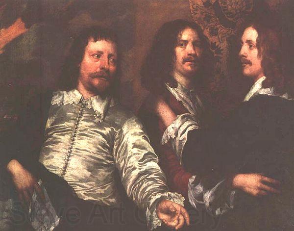 William Dobson The Artist, Sir Charles Cotterell and Balthasar Gerbier Norge oil painting art